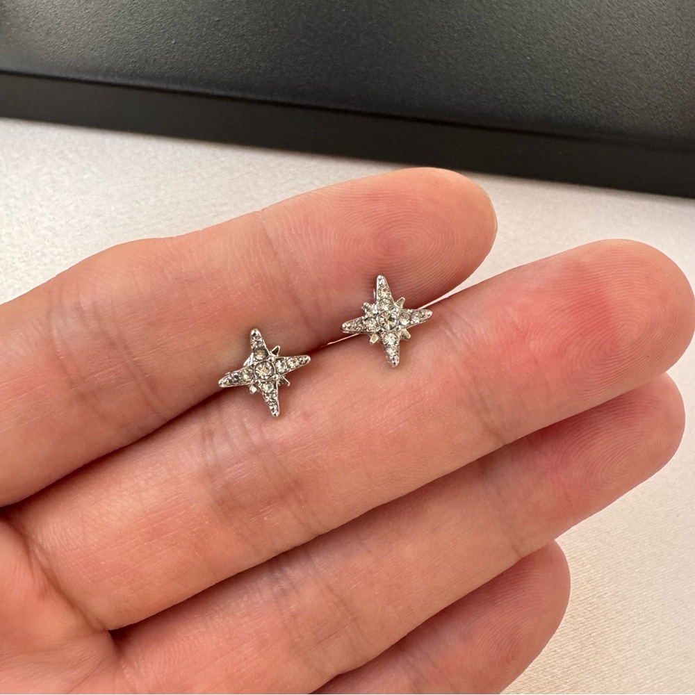 CZ Star Stud Earrings for Men Women Streetwear Hip Hop Punk Unisex